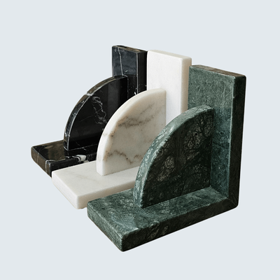 Black Marble Decorative Bookends Black Marble Decorative Bookends