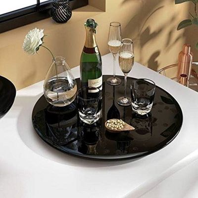 BLack Marble Tray Lazy Suzan BLack Marble Tray Lazy Suzan