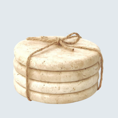 Travertine Round Coasters (set of 6)