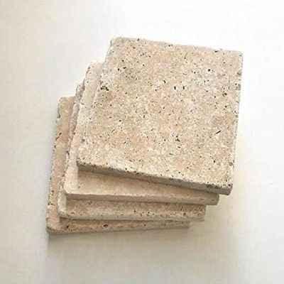 Travertine Square Coasters (set of 6)