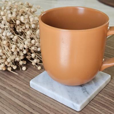 White Square Marble Coasters (set of 6)
