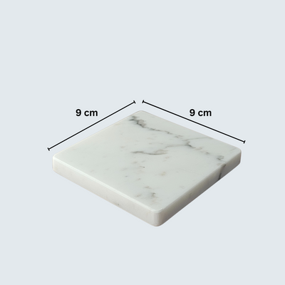 White Square Marble Coasters (set of 6) White Square Marble Coasters (set of 6)