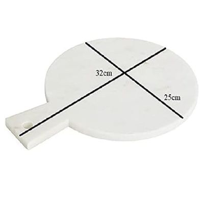 White Round Marble Cheeseboard White Round Marble Cheeseboard