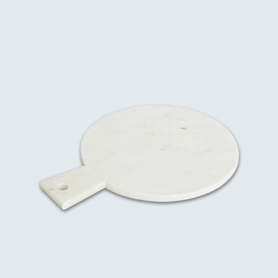 White Round Marble Cheeseboard