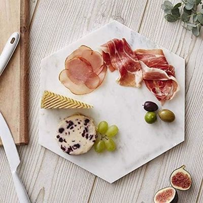 White Marble Hexagonal Cutting Board White Marble Hexagonal Cutting Board