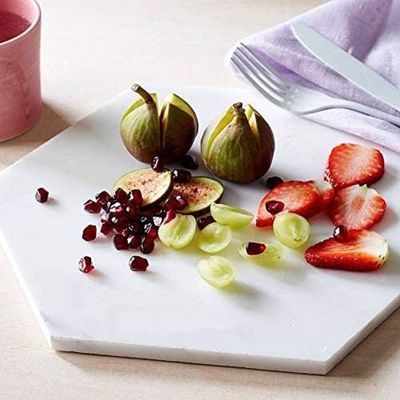 White Marble Hexagonal Cutting Board