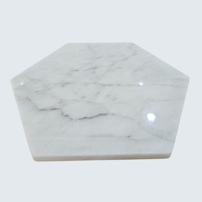 White Marble Hexagonal Cutting Board