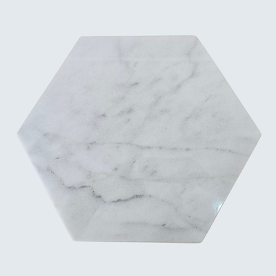White Marble Hexagonal Cutting Board
