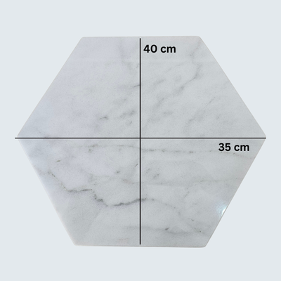 White Marble Hexagonal Cutting Board