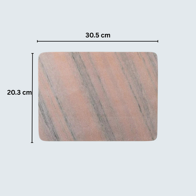Pink Marble Serving Board 30.5x20.3cm with curved edges Pink Marble Serving Board 30.5x20.3cm with curved edges