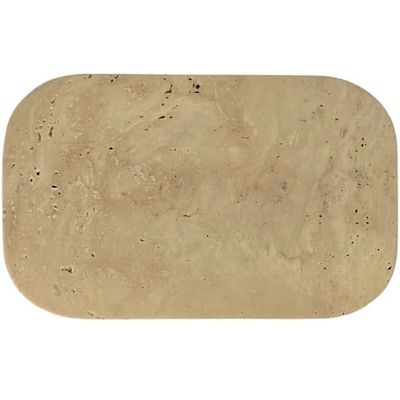 Travertine Serving Board 20x30cm with curved edges