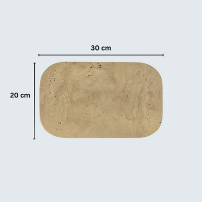 Travertine Serving Board 20x30cm with curved edges Travertine Serving Board 20x30cm with curved edges