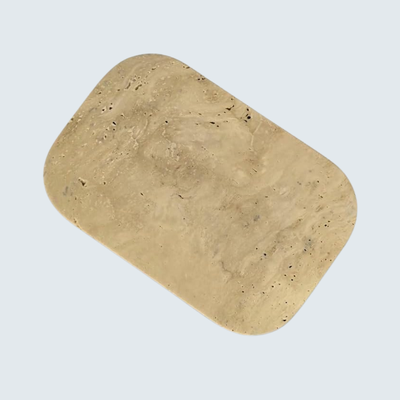 Travertine Serving Board 20x30cm with curved edges