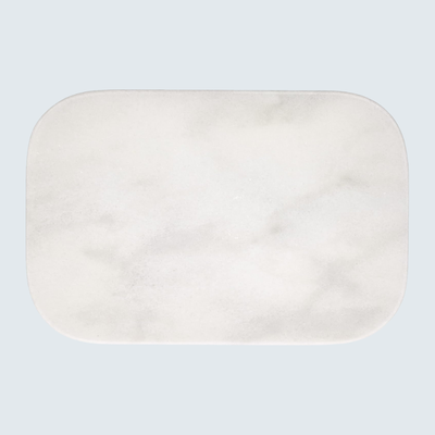 White Marble Serving Board 20x30cm with curved edges