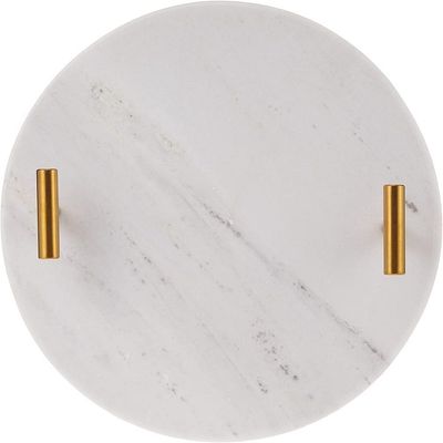 White Round Marble Serving Tray 20cm