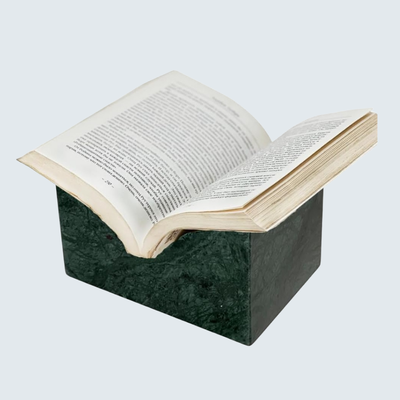 Green V Shaped Marble Book Holder