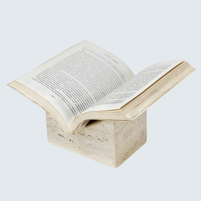 Travertine V Shaped Marble Book Holder