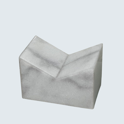 White V Shaped Marble Book Holder