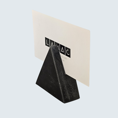 Black Triangular Card Holders (set of 4)