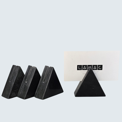 Black Triangular Card Holders (set of 4) Black Triangular Card Holders (set of 4)