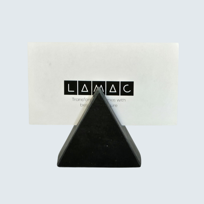 Black Triangular Card Holders (set of 4)