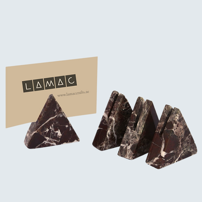 Burgundy Triangular Card Holders (set of 4)