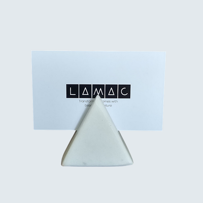 White Triangular Card Holders (set of 4)
