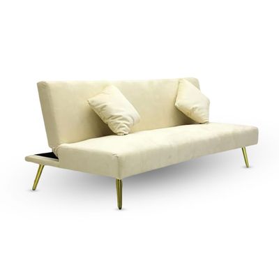 Modern Office Fabric Linen-Like Velvet Sofa Chair Loveseat Square Sofa Beds Hotel Leisure Sofa Set Couch (Beige Velvet)