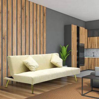 Modern Office Fabric Linen-Like Velvet Sofa Chair Loveseat Square Sofa Beds Hotel Leisure Sofa Set Couch (Beige Velvet)