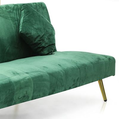 Modern Dark Green Office Fabric Linen-Like Velvet Sofa Chair Loveseat Square Sofa Beds Hotel Leisure Sofa Set Couch