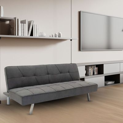 Sofa Bed Living Room Fabric Sofa Bed Legs Three Seat Sofa Bed Modern Design Living Room Sofa (GREY)