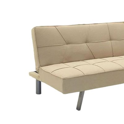 Sofa Bed Living Room Fabric Sofa Bed Legs Three Seat Sofa Bed Modern Design Living Room Sofa (Light Brown)