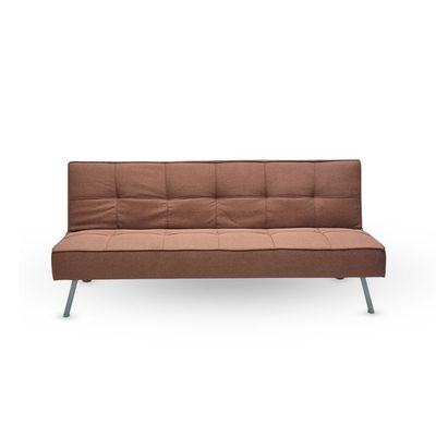 Modern Heavy-Duty 3-Seater Sofa Bed – Convertible Couch, Upholstered, Space-Saving, Durable Frame, Comfortable Seating for Living Room & Guest Room (BROWN)