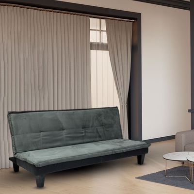 Manolo Fabric Sofabed Modern Heavy-Duty 3-Seater Sofa Bed – Convertible Couch, Upholstered, Space-Saving, Durable Frame, Comfortable Seating for Living Room (Grey)