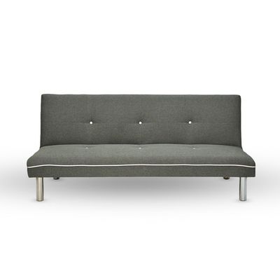 Modern 3 Seater Convertible Sofa Bed, Heavy Duty, Upholstered, Space-Saving (Dark Grey)