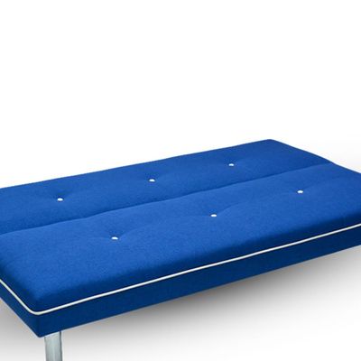 Modern 3 Seater Convertible Sofa Bed, Heavy Duty, Upholstered, Space-Saving (BLUE)