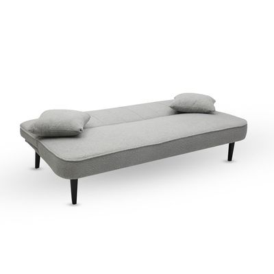 Modern Barel 3 Seater Sofa Bed, Heavy Duty, Upholstered, Space-Saving (GREY)
