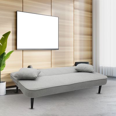 Modern Barel 3 Seater Sofa Bed, Heavy Duty, Upholstered, Space-Saving (GREY)