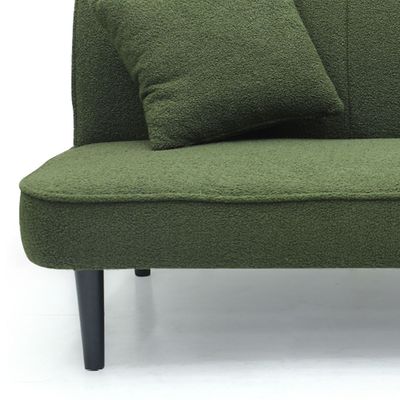 Modern Barel 3 Seater Sofa Bed, Heavy Duty, Upholstered, Space-Saving (GREEN)
