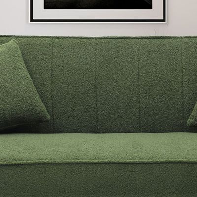 Modern Barel 3 Seater Sofa Bed, Heavy Duty, Upholstered, Space-Saving (GREEN)