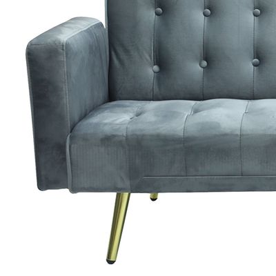 Lamerge Sofa Bed, Modern Convertible Sleeper Sofa Bed Wooden Frame Small Folding Sofa Couch For Living Room, Bedroom, Compact Spaces (Grey)
