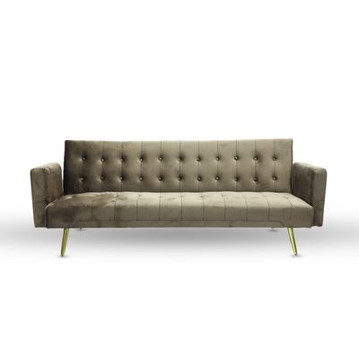 Lamerge Sofa Bed, Modern Convertible Sleeper Sofa Bed Wooden Frame Small Folding Sofa Couch For Living Room, Bedroom, Compact Spaces (Brown)
