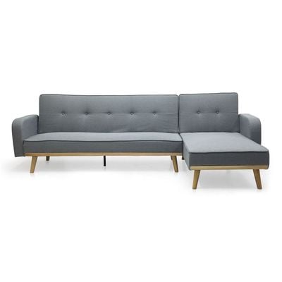 Empire Furnituremodern Design Sofa Bed Or Three Seater L Shape Sofa Mh-851 Made With Finest Fabric With Wooden Legs And Support This Sofa Can Bed As Well For 2 Person Sofa (Grey)