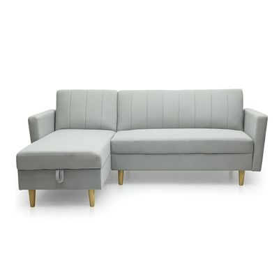 Luxe Comfort And Practicality Combined Mh-831-Grey L-Shaped Storage Sofa Bed - Ideal For Stylish And Functional Living Spaces (Grey)