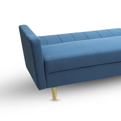 Luxe Comfort And Practicality Combined Mh-831-Grey L-Shaped Storage Sofa Bed - Ideal For Stylish And Functional Living Spaces (Blue)