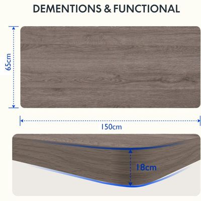 FlexiSpot Ergonomic Electric Standing Desk 120x75 cm Large Work Surface, Adjustable Sit-Stand Function, Smooth and Quiet Height Transition, Sturdy and Durable Frame Ideal for Home and Office - Grey Whiteriver Oak