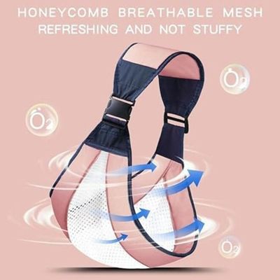 Baby Sling One Shoulder Mesh Carrier (Pink)