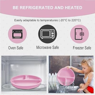 Baby Feeding 10 Pcs Silicone Set (Pink)