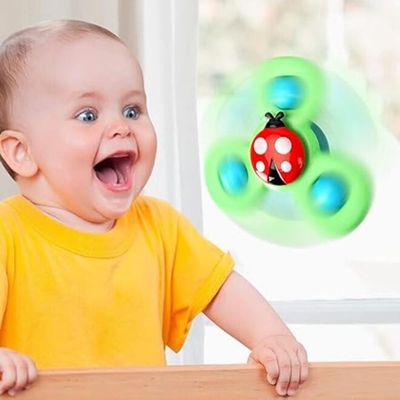 3 Pieces Suction Cup Spinner Toys