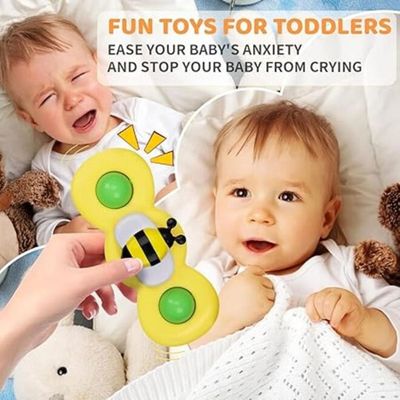 3 Pieces Suction Cup Spinner Toys